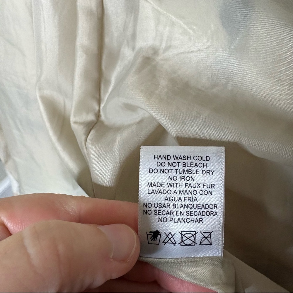 Love Tree Plaid Button-Up Shacket in Cream and Tan Medium - Picture 8 of 8
